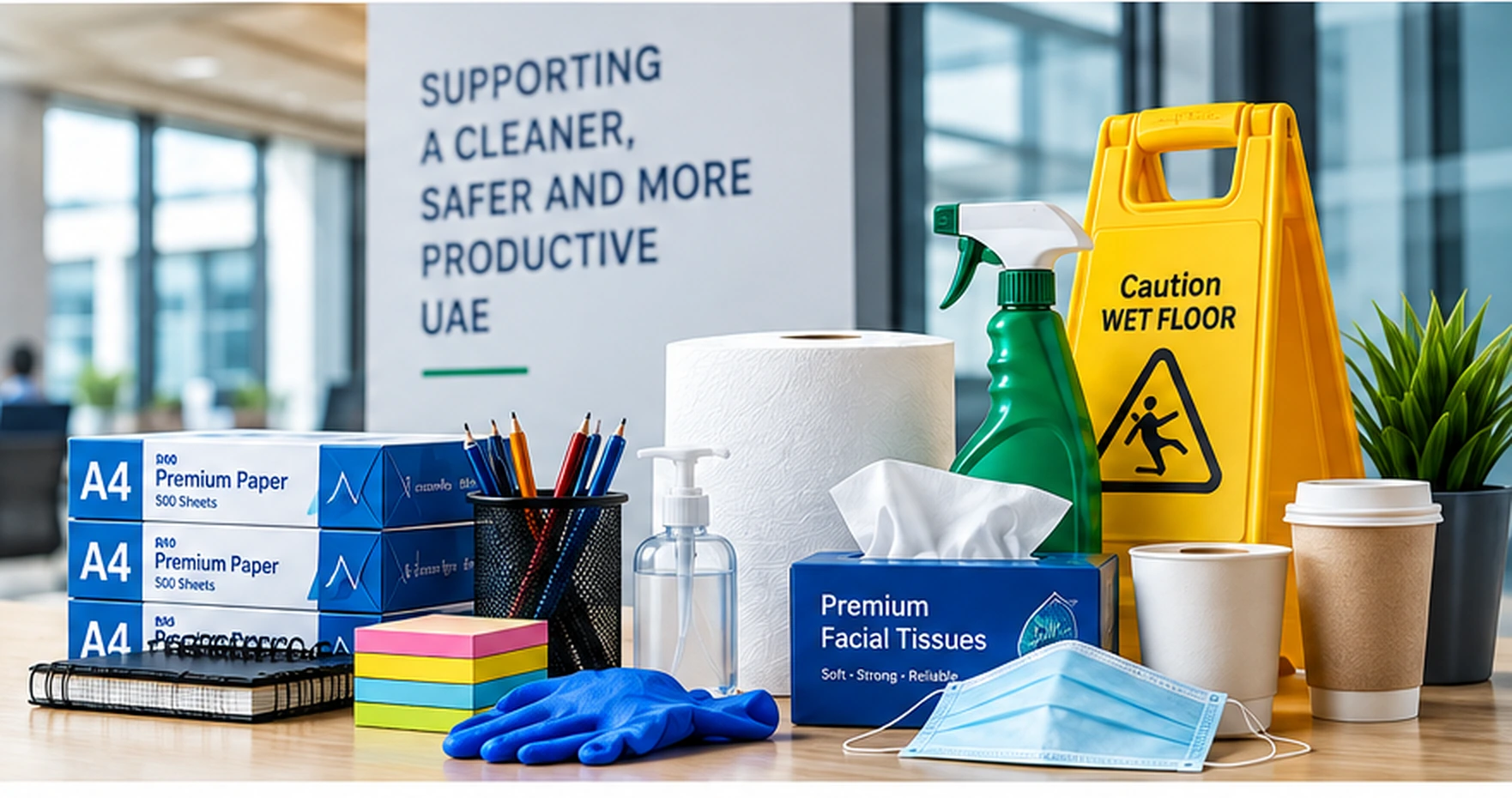 Institutional stationery, hygiene, cleaning, pantry and PPE supplies