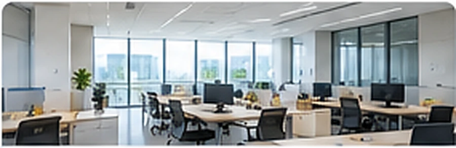 Modern corporate office workspace